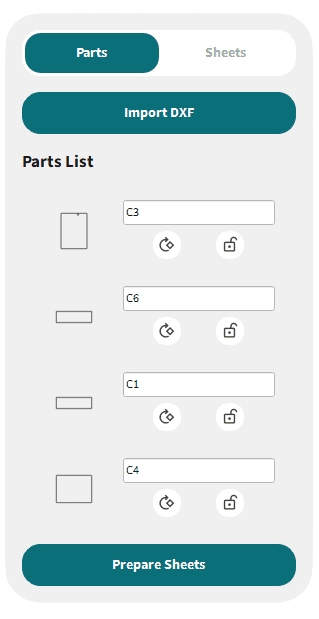 Import and arrange parts in Nice Fit